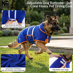 Albornoz Ultra Grueso para Perros, Súper Absorbente, Tallas S-XL, Múltiples Colores, Venta al por Mayor y OEM ODM - Product Image 4