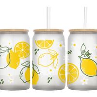 Venta al por mayor de pegatinas personalizadas UVDTF para logotipos, para tazas de café de 16oz, 20oz, 24oz, con transferencia lavable en envolturas de vidrio UV con diseños de dibujos animados para vasos.