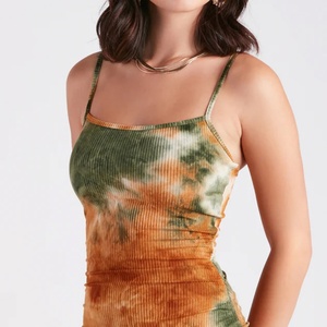 Vestido Mini Bodycon con Cordón Ajustable y Estampado Tie Dye para Mujer, Estilo Y2K, de Moda - Product Image 4