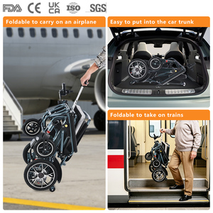 <span class=keywords><strong>Silla</strong></span> <span class=keywords><strong>de</strong></span> <span class=keywords><strong>Ruedas</strong></span> Eléctrica Plegable Motorizada Ultraligera, Portátil, con Batería <span class=keywords><strong>de</strong></span> Gran Capacidad y <span class=keywords><strong>Motor</strong></span> - Product Image 5