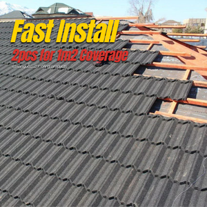 Système de toiture réfléchissant la chaleur Battens pour un confort et une efficacité intérieurs améliorés, tuiles de toiture en métal revêtues de pierre - Product Image 2