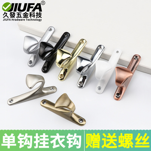 Gancho de pared de aleación de zinc Jiufa, de un solo gancho, para ropa, para interiores, dormitorio, con tornillos incluidos - Product Image 3