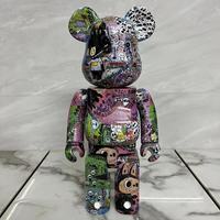 Vente en gros de figurines Bearbrick 400% en ABS, emballage en boîte colorée, figurine de collection en ABS, artisanat Bearbrick 400