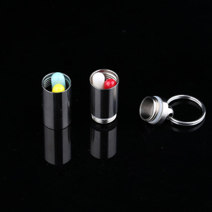 Titanium alloy pillbox, portable, sealed, outdoor moisture-proof <b>small</b> medicine box, multi-layer, multi-compartment pill - Product Image 4