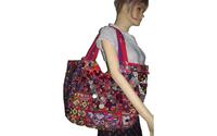 Bolso de Hombro con Dos Correas y Cierre de Parches Geométricos Bohemios Bordados, Estilo Banjara, Gitano, Vintage, Tribal