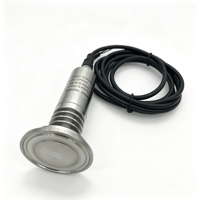 Transmetteur de pression sanitaire UTOP UPB2S à diaphragme plat anti-blocage de type pince, 2 fils, IP65, pour liquides visqueux