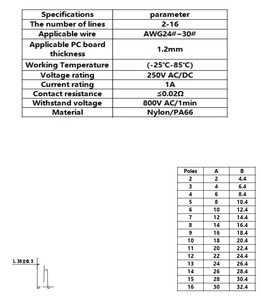 ขั้วต่อแบบมีปลอกยาง JC20 ระยะห่าง 2.0 มม. แบบ Crimp ตัวผู้/ตัวเมีย สำหรับสายเคเบิล ขั้วต่อแบบ Pin Header  ขั้วต่อ JST - Product Image 3