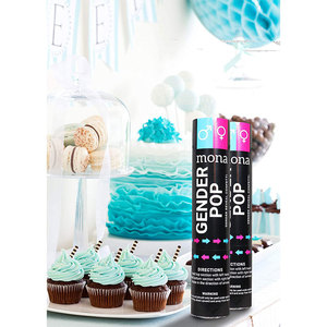 Canon à confettis de haute qualité, écologique, pour révélation du sexe (garçon ou fille), idéal pour les fêtes d'anniversaire et les mariages, comme décoration ou cadeau. - Product Image 3