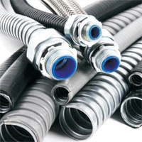 Raccords coudés flexibles en acier recouvert de PVC étanche pour tubes corrugués carrés, résistants aux flammes, pour applications électriques en usine