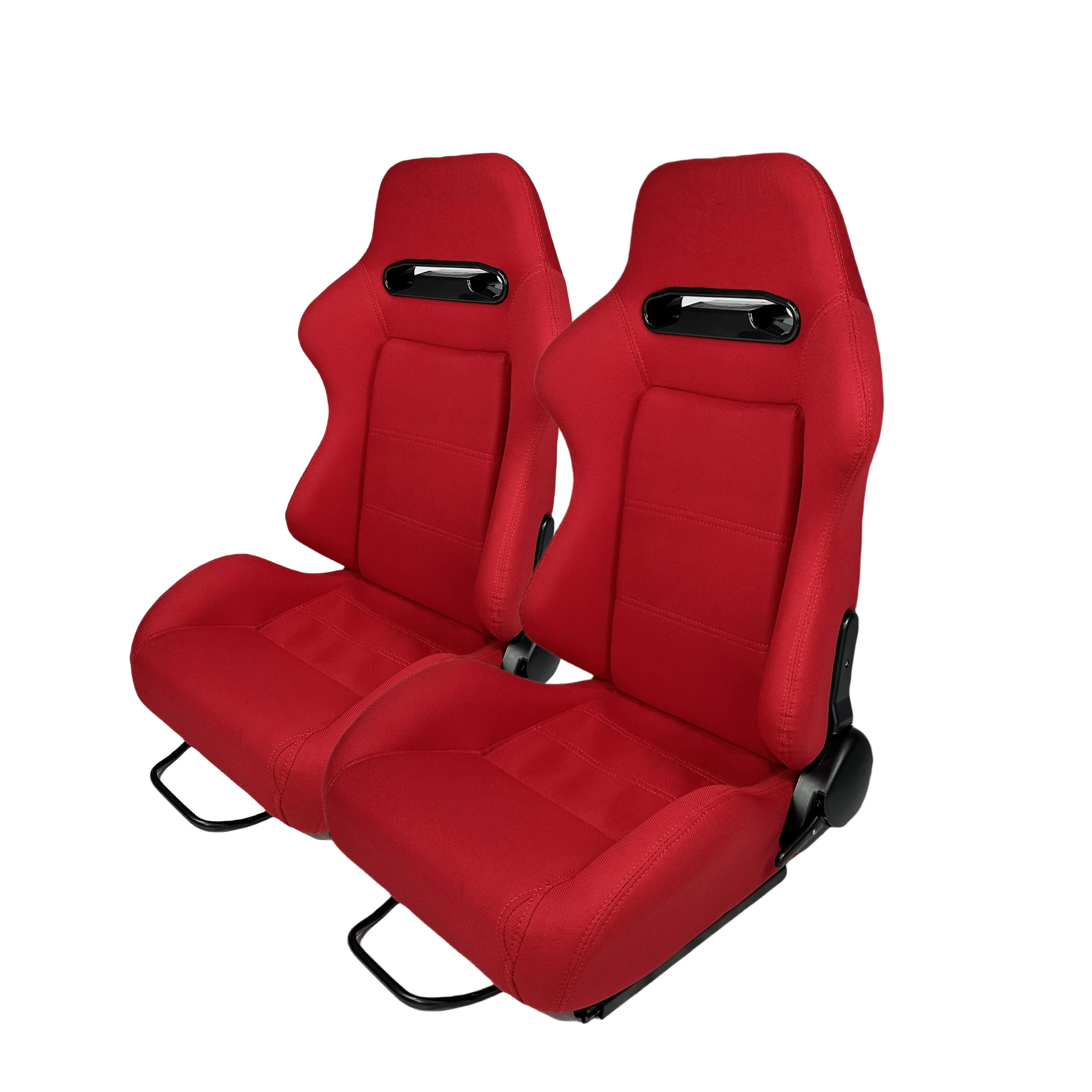 Deslizadores duales de tela de piña roja reclinable universal Asientos de cubo Asiento de carreras