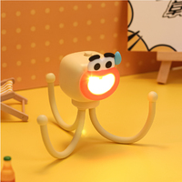 Mini jouet lumière carton unique conception de pieuvre mini lampe à led pour les enfants