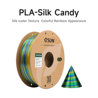 ESUN-Filament d'imprimante 3D multicolore dynamique PLA-Silk Candy 1.75mm 6 couleurs brillant 1KG FDM impression polymère tige