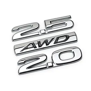 Latest Design Plastic 3D ABS Chrome Car Brand Logos Sticker