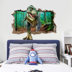 Creative 3D Adesivi da parete in PVC Adesivi da parete rimovibili <span class=keywords><strong>per</strong></span> la nuova decorazione della casa dinosauro rottura parete <span class=keywords><strong>per</strong></span> la camera da letto soggiorno <span class=keywords><strong>per</strong></span> bambini - Product Image 2