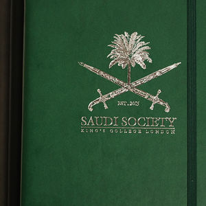 Customized Professional Pu Leather Sliver Foil Hardcover <b>Diary</b> <b>Notebook</b> with Sewing Binding 120 Sheets-Promotion Use - Product Image 5