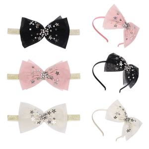 Diademas de Moda con Lazo de Lentejuelas Brillantes y Malla Plástica, con Nudo, para Niñas, Accesorios para el Cabello, Talla Única - Product Image 1
