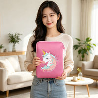 Tas Komputer Meja Anti Air dari Neoprena, Sarung Tablet Pelindung Anti Guncangan dengan Bordir Unicorn yang Lucu untuk iPad