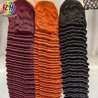 Perruques Lace Front sans colle vietnamiennes, prêtes à porter, en cheveux humains bruts 100% naturels, avec dentelle HD 13x4, à ondulations profondes bouclées, pré-épilées
