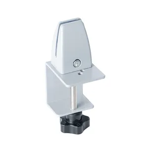 Alumínio C Shape Office Desk tela acrílico Divisor Ajustabla Partition Clamp Desk Clamp Alumínio