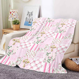 Wholesale Love Like Jesus Plush Blanket Custom Soft Fleece Flannel <b>Throws</b> Blankets <b>for</b> <b>Bed</b> Sofa Couch Car Camping Travel - Product Image 1