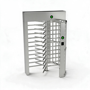 Full Height Turnstile Door Access Control <b>Equipment</b> <b>Security</b> Entrance Dual Channel 304 Stainless Steel Full Height Turnstile - Product Image 1