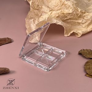 Transparent Square Four-Color Eyeshadow Palette DIY <b>Empty</b> Cosmetic Packaging Portable Sample <b>Box</b> for Makeup Storage - Product Image 4