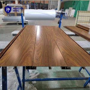 ガソリンスタンド用商業建築木製調金属外装スクリーンアルミクラッドサイディングソフィット天井 - Product Image 2