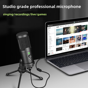 Micrófono USB de escritorio portátil, condensador con cancelación de ruido para ordenador, <span class=keywords><strong>estudio</strong></span> de grabación para juegos, Pc con soporte de micrófono - Product Image 6