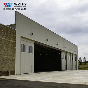 Atelier d'aviation à structure en acier galvanisé avec toit arqué pour l'industrie aéronautique - Product Image 1