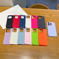 Nouvelle coque de téléphone de couleur unie pour iPhone 16 15 14 13 12 11 Pro Max 16Pro, en silicone souple, antichoc, accessoires de protection