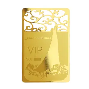 Tarjetas de metal de lujo 24K, tarjetas de visita de metal de negocios, logotipo de grabado láser dorado, tarjeta de espejo personalizada