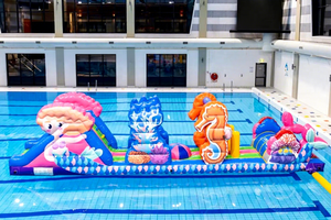 Parcours d'obstacles gonflable sirène aquatique, bateau gonflable flottant pour <span class=keywords><strong>piscine</strong></span>, île <span class=keywords><strong>de</strong></span> divertissement aquatique pour enfants - Product Image 2