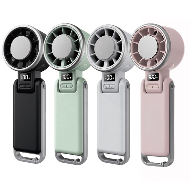 Amz Handheld Turbo Fan High-Speed Brushless Motor 3-in-1 Mini Refrigeration Cooling Fan Car Hand Desk Neck Household
