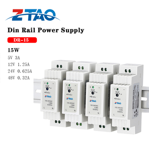 Alimentation à découpage sur <span class=keywords><strong>rail</strong></span> <span class=keywords><strong>DIN</strong></span> DR-15-24 de haute qualité <span class=keywords><strong>220v</strong></span> à 5v <span class=keywords><strong>12v</strong></span> 24v <span class=keywords><strong>transformateur</strong></span> <span class=keywords><strong>DC</strong></span> DR15 alimentation industrielle - Product Image 2