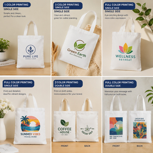 Borsa Shopper in Tela di Cotone Personalizzata di Alta Qualità con Logo Stampato e Tasca - Product Image 4