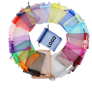 Pochettes transparentes en <span class=keywords><strong>organza</strong></span>, mini-sacs cadeaux en coton et soie blancs pour bijoux, fêtes, emballage industriel et impression - Product Image 1