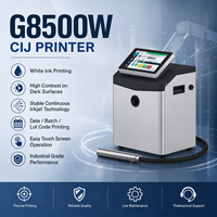 Imprimante jet d'encre continu (CIJ) G8500W à encre blanche pour le codage de câbles, tuyaux, métaux, plastiques, impression de dates et de lots