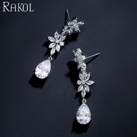 RAKOL EP5110 Boucles d'oreilles clous plaquées or et argent, bijoux de mariage et de mariée tendance 2026
