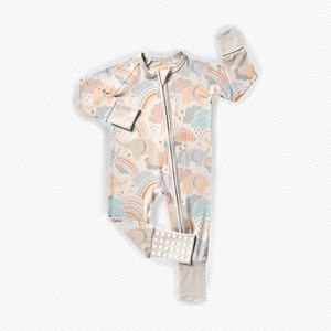 Combinaison de nuit douce en bambou pour tout-petits, imprimé mignon, fermeture éclair intégrale, <span class=keywords><strong>pyjama</strong></span> à pieds pour bébés garçons et filles, toutes saisons - Product Image 1