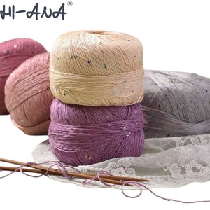 Cotone/Acrilico Transfrontaliero N. Filato 6 <span class=keywords><strong>in</strong></span> 1 per Lavori a Maglia Fai da Te: Pizzo, Paillettes, Filo, Tinto, Traspirante, per Primavera Estate - Product Image 1