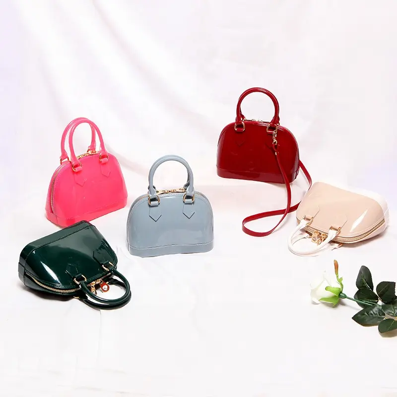 New Arrival Candy Color Mini Purse Handbag Small Shell Crossbody Boston Pillow Jelly Bag For Ladies