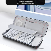 Étui pour clavier Bluetooth sans fil EVA caoutchouté durable Sac de rangement de protection durable