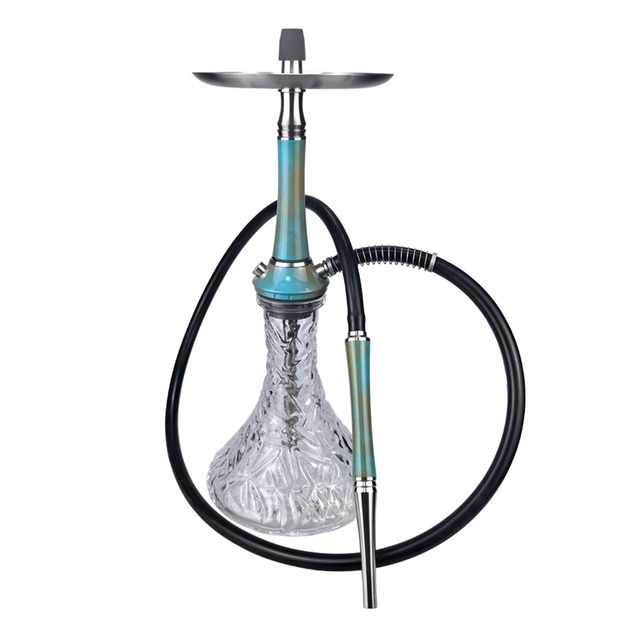 New Customized Factory Wholesale German Customization 304 Small Stainless Steel Hookahs Chicha Narghile Glass Shisha Set Hookah