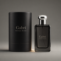 Personnalisé 3.4 FL.OZ. Flacon de parfum Eau de Parfum 30ml 50ml 100ml noir, flacon de parfum de marque privée, flacon de parfum de luxe vide et boîte