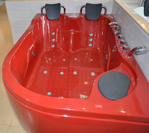 Bañera de hidromasaje con reposacabezas, asiento de baño de acrílico rojo, foshan - Product Image 4