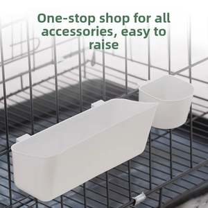 Comedero de Plástico Resistente para Pollos, Rectangular, Colgante, Anti-dispersión, con <span class=keywords><strong>Bebedero</strong></span> para Aves de Corral, Patos y Pájaros - Product Image 4