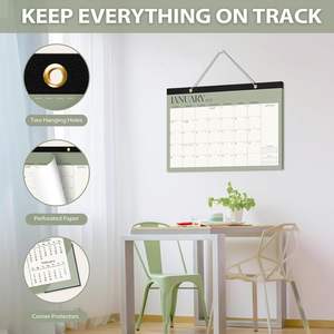 Calendario da tavolo 2026, grande calendario mensile da scrivania/da parete (Gennaio 2026 - Giugno) Agenda scolastica 2027) 17'' x 12'' per insegnanti - Product Image 4