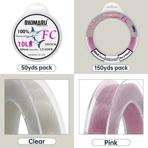 Rikimaru 100% fluorocarbone 50m et 100m ligne de pêche japonaise claire <span class=keywords><strong>fluocarbone</strong></span> 10LB à 150LB chef de choc de pêche pour bar de mer - Product Image 3