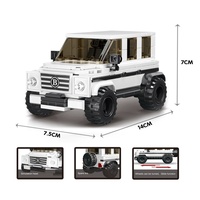 Jeep de simulation à l'échelle 1:32, ensemble de blocs de construction en plastique ABS, assemblage facile, jouet de construction, modèle cadeau pour les enfants de 5 à 7 ans, voitures SAMLOK