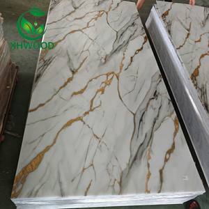 UVコーティング金メッキシート簡単設置PVC壁パネル屋内装飾防水UVボード - Product Image 1